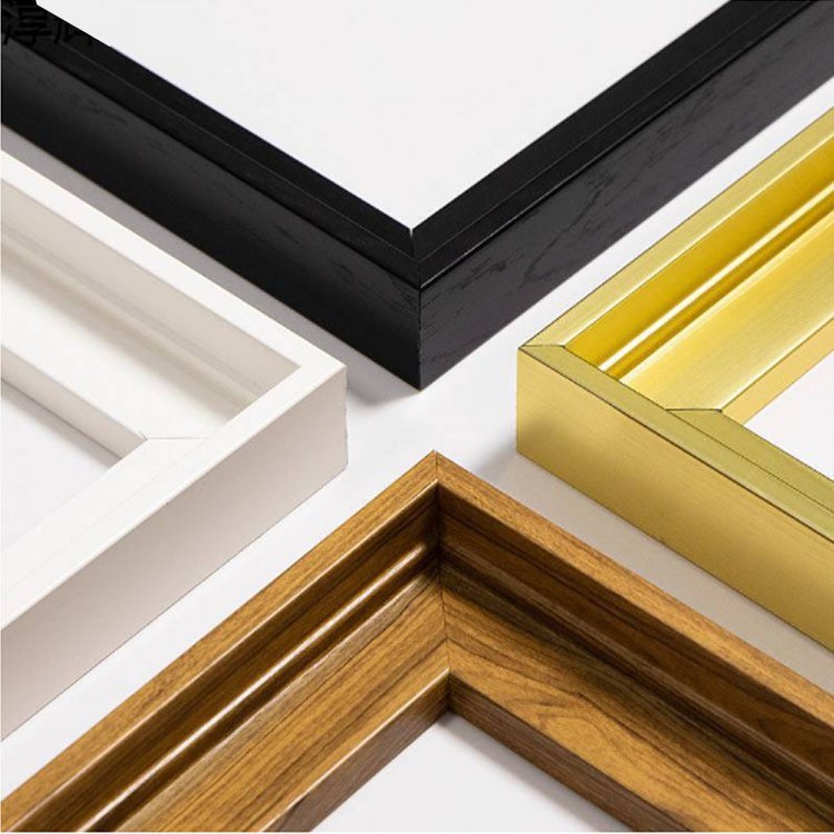 数字油画装裱外框窄边内嵌式L型外框40x50油画框ps实木装裱空框