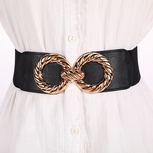 Matching Dresses for Fashionable Women, Wide Waistband with Elastic Band, Loose-Fitting Belt for Casual Women, Wide Waist Decorative Belt, Wholesale