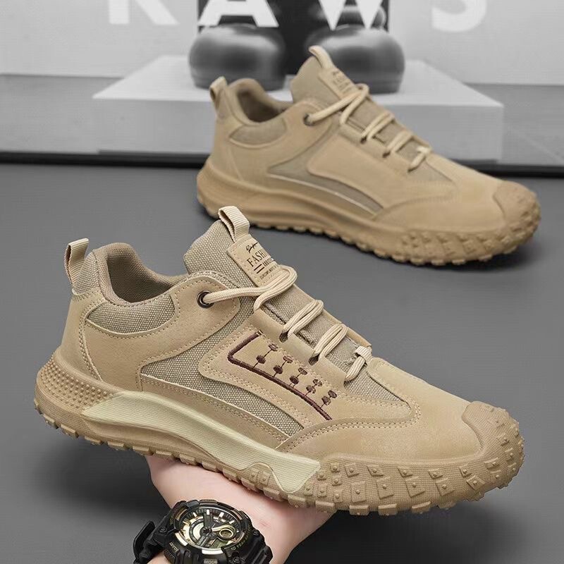 Men's Shoes Spring and Summer New Breathable Labor Protection Shoes Men's Non-slip Wear-resistant Work Site Sports Leisure Mountaineering Shoes