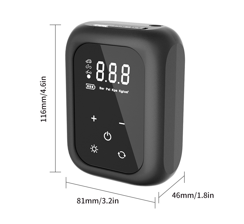 Intelligent Digital Display Car Air Pump Portable Car Tire Air Pump Electric Inflator Wireless Air Pump