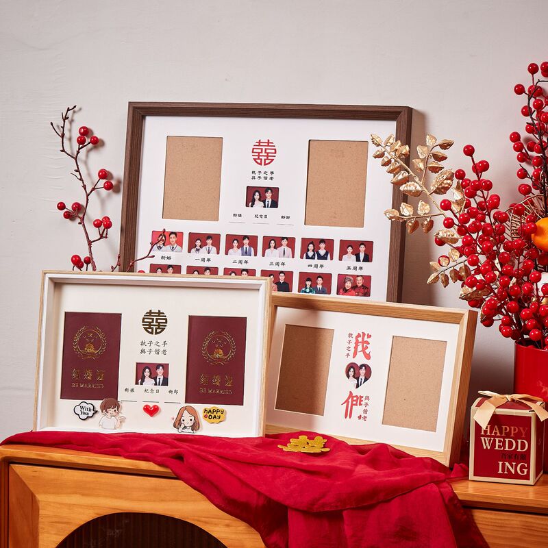 Marriage certificate photo frame creative gift couple anniversary license registration photo marriage certificate photo studio photo frame gift