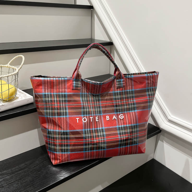 クロスボーダー起爆杜邦紙アルファベットトートバッグ2025新作透明シンプル大容量ハンドバッグレトロ女性カバン