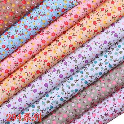 Polyester fiber Synthetic fabrics cloth Manufactor Shelf 90g/ refreshing Plum blossom Floral Calico Jeanette