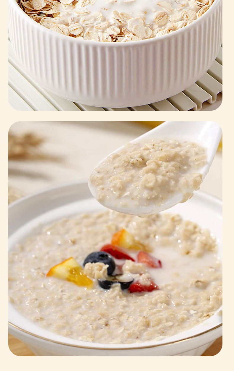 Five White Grain Instant Oatmeal 175g High Fiber Sugar Free Breakfast Meal Replacement in use