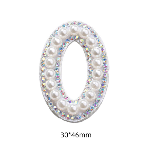 Rhinestone Numbers Hotfix 0-9 Pearl Ab Color Strap Hot Melt DIY Clothing Box Decoration Stickers Rhinestone Accessories