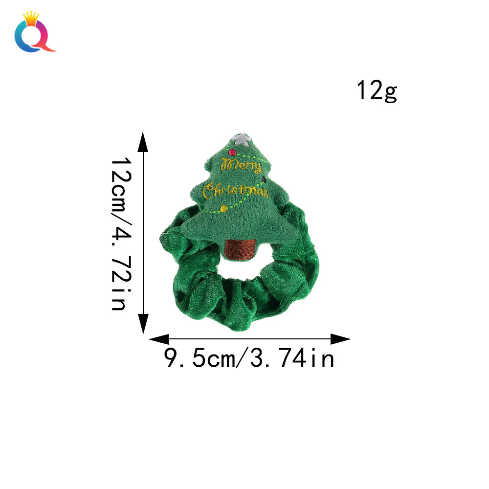 Christmas gift Christmas headdress plush large hair band high-grade hair tie ins large ring_voghion.com