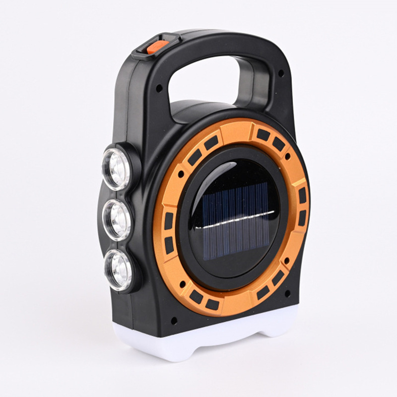 Lámpara solar portátil USB recargable caballo linterna de luz de camping COB linterna al por mayor HB - 6678