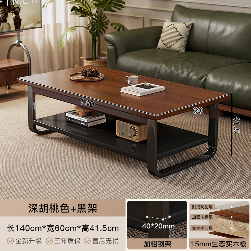 Mesa de café sala de estar hogar pequeño apartamento simple moderno creativo mesa de té de doble capa sofá lado mesa cuadrada simple mesa pequeña