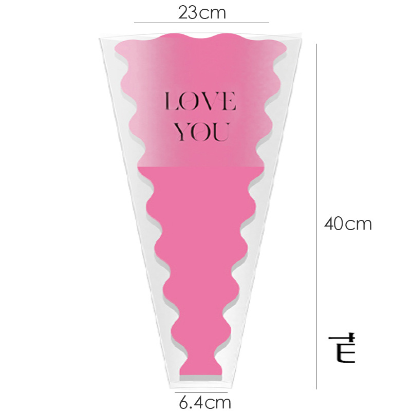 Huaxi día de San Valentín bolsas de flores individuales ramo de flores bolsas DIY rosas transparentes bolsas múltiples materiales de embalaje floral