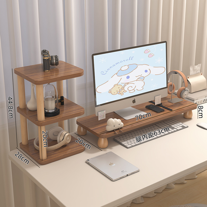 비스킷-월넛색상(70*20cm) + 3단수납선반