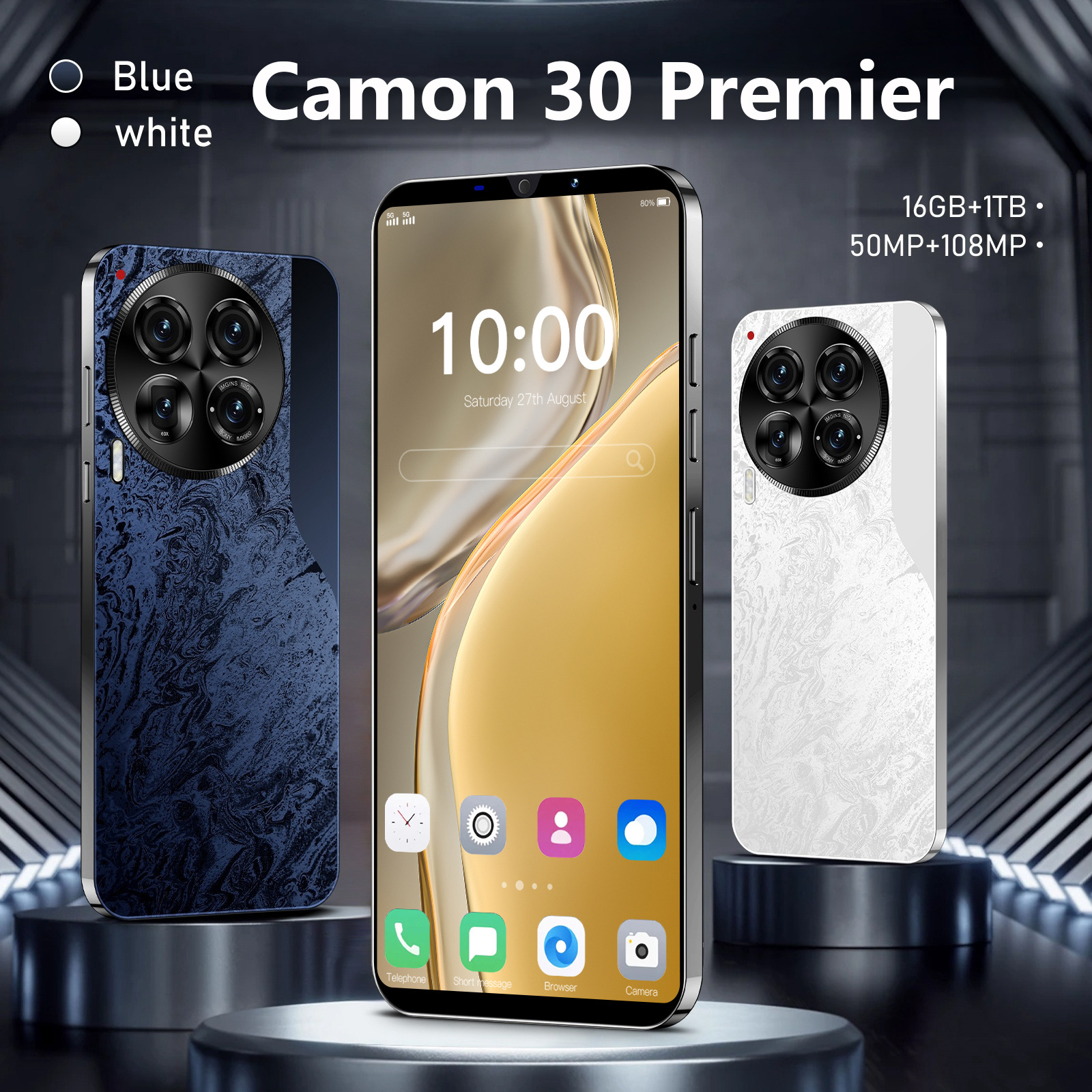 跨境手机Camon30Premier外贸5.5寸16+1TB东南亚批发双卡双模智能