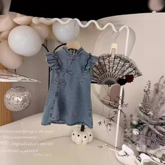 2024 New Arrival Girls' Cheongsam: Sophisticated, Sweet, and Floral-Printed Chinese-Style Dress for Kids and Babies — Perfect as a Princess Gown