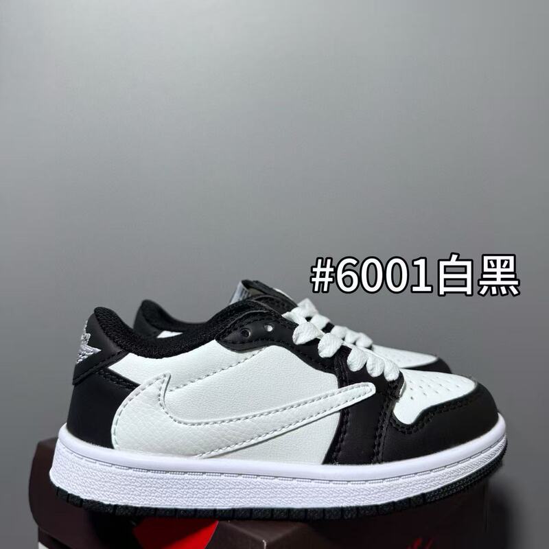 Putian Low-Top Popular Aj1 Sneakers for Girls and Boys, Children's Reverse Hook Sports Shoes, Casual Sports Sneakers, Running Basketball Shoes