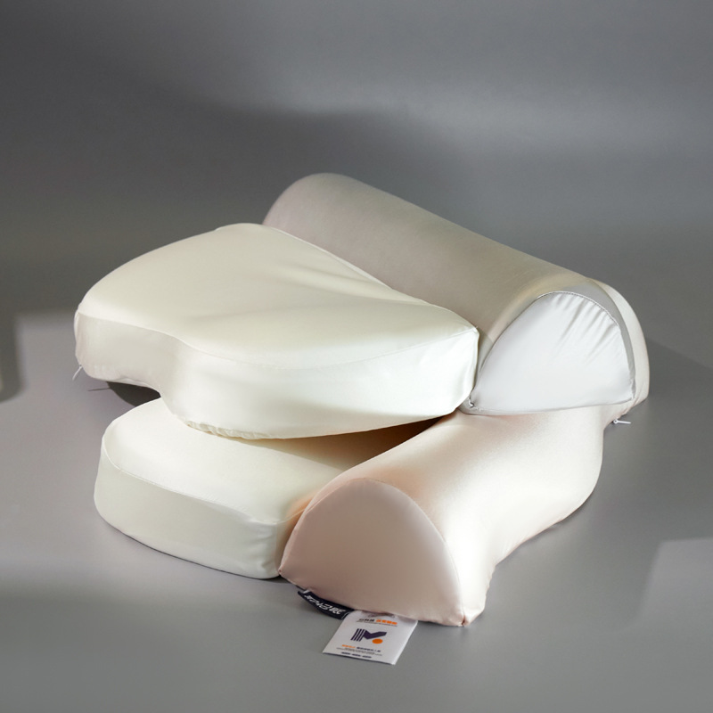 Almohada de arco inverso, protección de la columna cervical, ayuda a dormir, núcleo de almohada especial para dormir, un par de almohadas de espuma viscoelástica cilíndrica para adultos domésticos