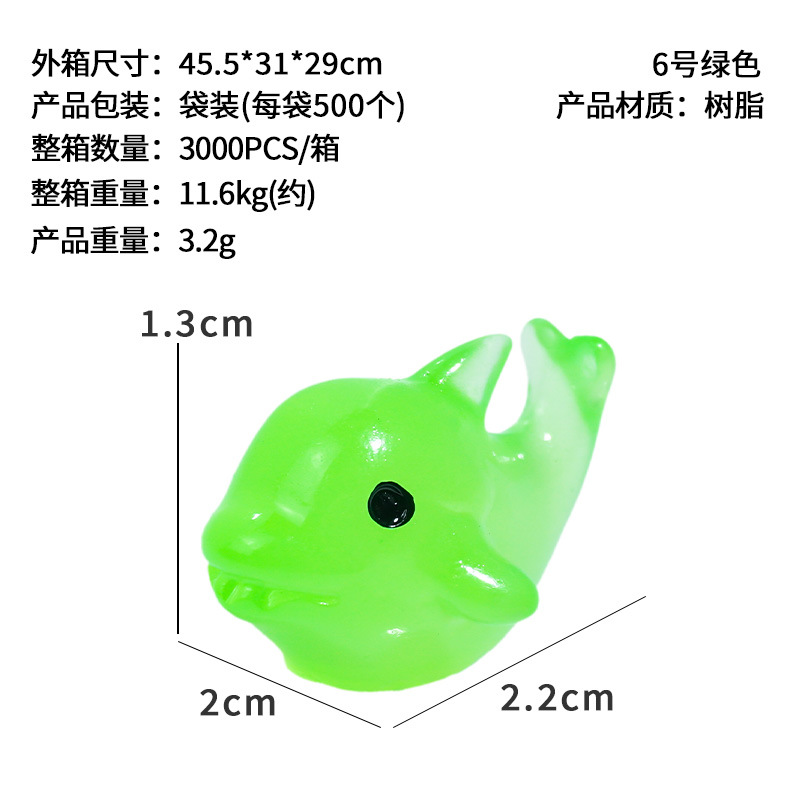 Luminoso y colorido delfín micro paisaje creativo lindo acuario pecera accesorios de decoración de bricolaje mini adornos