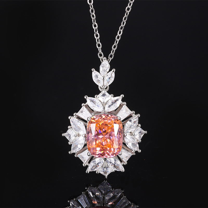 2024 nueva joyería Zhuang Shengsheng fondo de cobre chapado en oro simulación nido de pájaro cortado rosa seca traje simple mujer 10*12