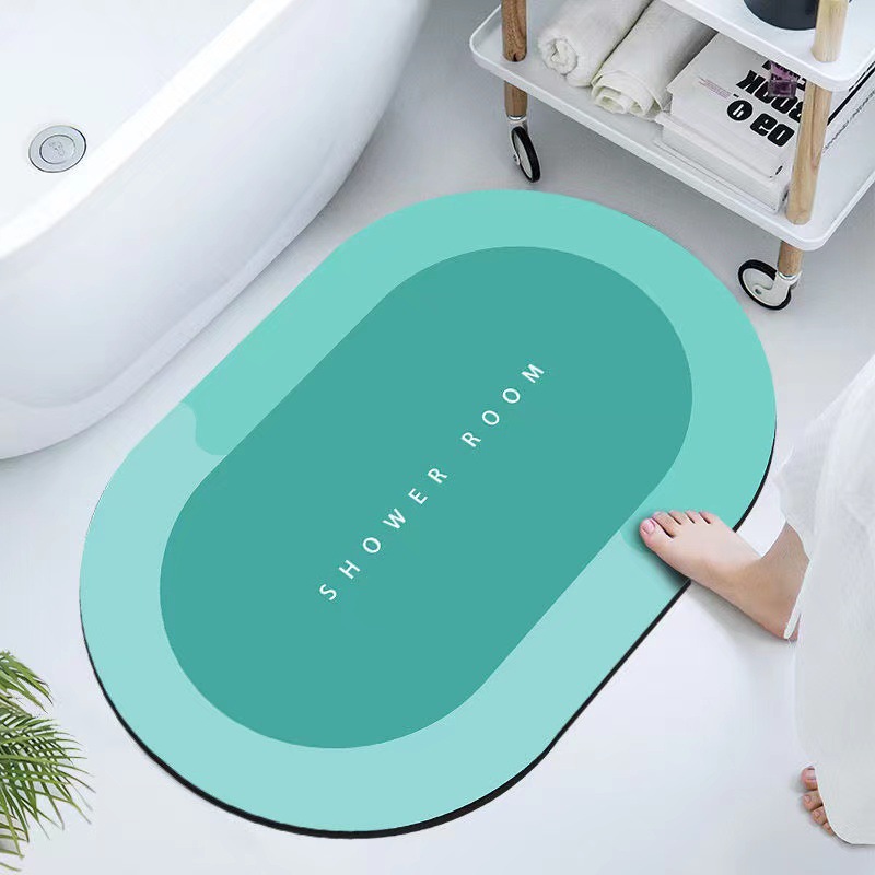 Alfombrilla de baño de tierra de diatomeas antideslizante para dropshipping transfronterizo Temu, alfombrilla de suelo para baño, alfombrilla de inodoro absorbente de agua de secado rápido, alfombrilla para puerta.