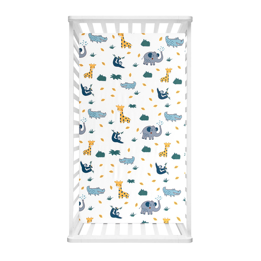 Bulk Customization of Baby Crib Sheets with Cartoon Animals, Amazon Baby Bedding, All-Cotton Jersey Crib Sheets and Bed Covers