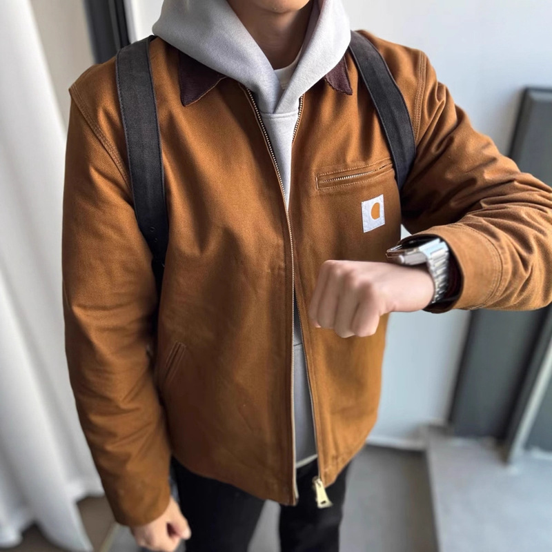 Dropshipping Cardharts Detroit Thickened American Retro Canvas Jacket Cotton Coat Hard Casual Style