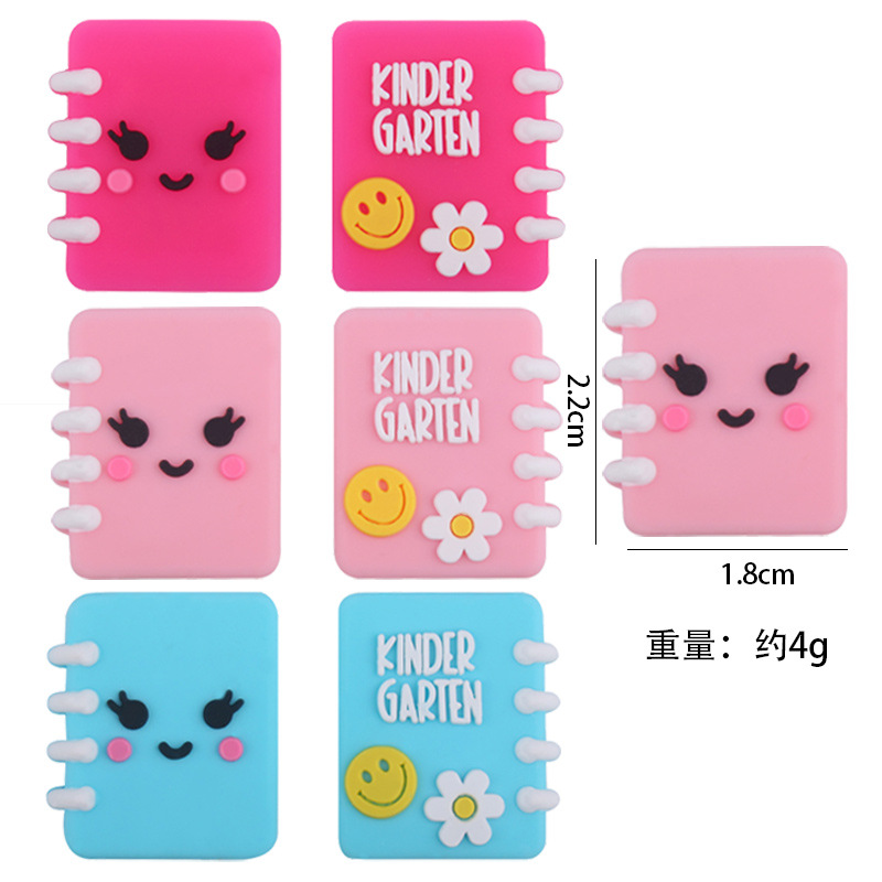 Bebés y niños pequeños dibujos animados silicona cuaderno dentín bebé creativo DIY pacificante chaqueta pulsera accesorios juguetes