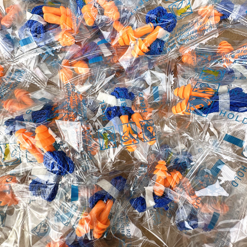 三安康1270A防噪音隔音耳塞圣诞树型硅胶带线工业专用睡眠可水洗