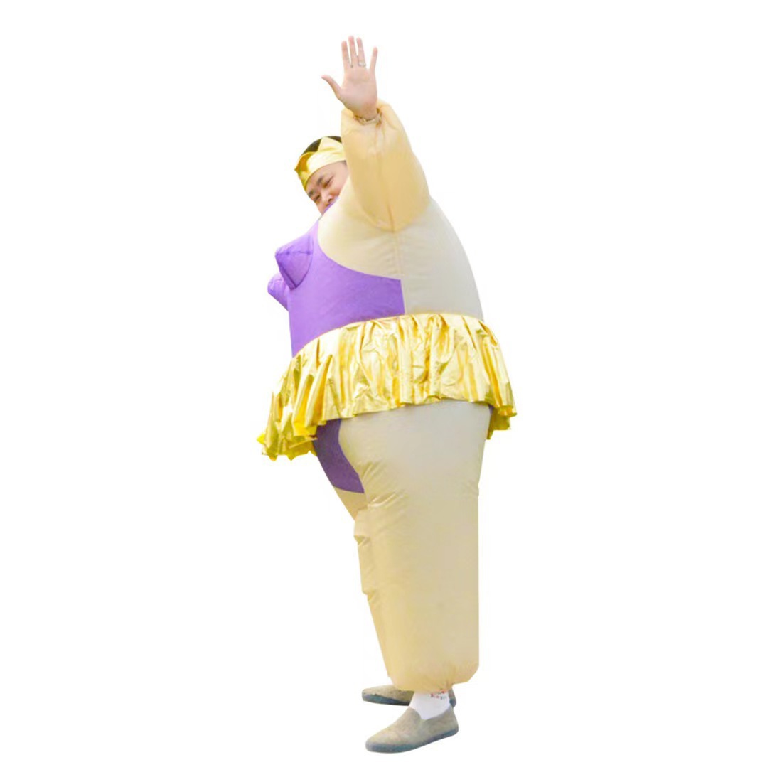 Divertido disfraz de muñeca de baile falso disfraz de ballet divertido disfraz de muñeca gorda disfraz de accesorios traje inflable de cosplay