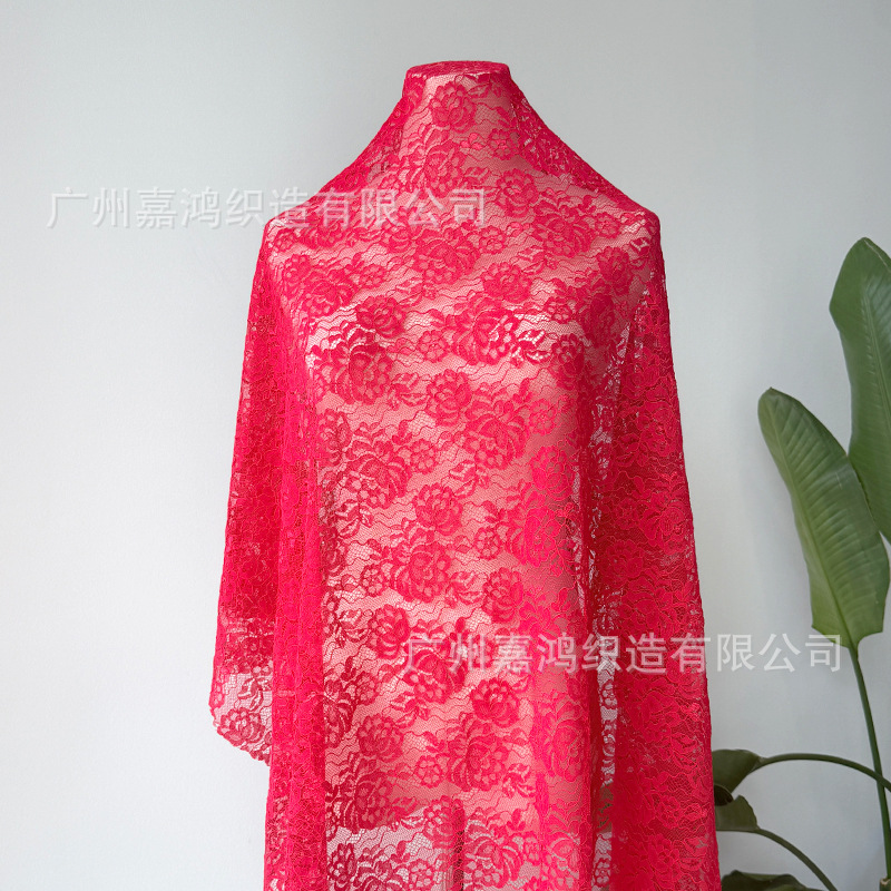 Tejido de encaje multicolor de algodón no elástico, ropa de mujer, vestido, tela de encaje