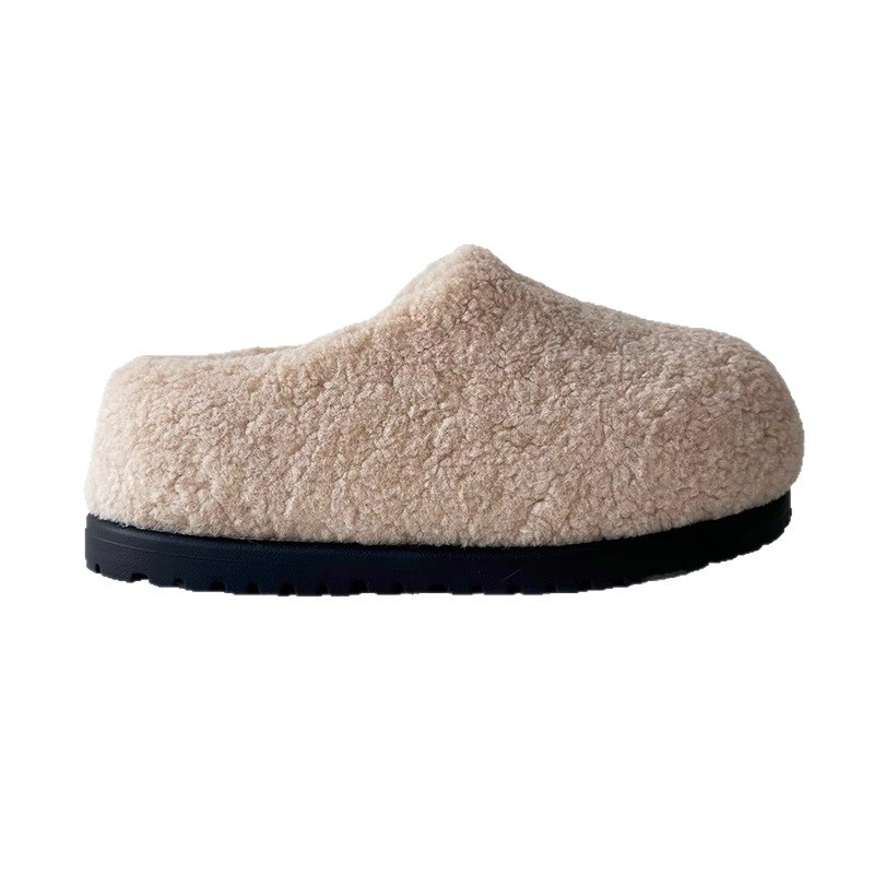 Furry shoes for women 2025 winter outer wear