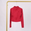 Chinese red polka dot short jacket