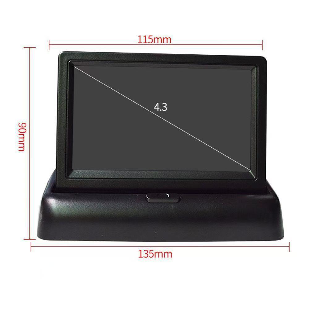 Universal Car Monitoring Device 7inch Hd In-Car Monitor 5inch Desktop Reversing Camera 4.3-Inch Foldable Screen