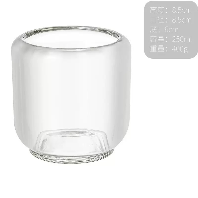 创意透明玻璃蜡烛台加厚玻璃烛台西餐厅蜡烛杯烛台装饰摆件批发|undefined