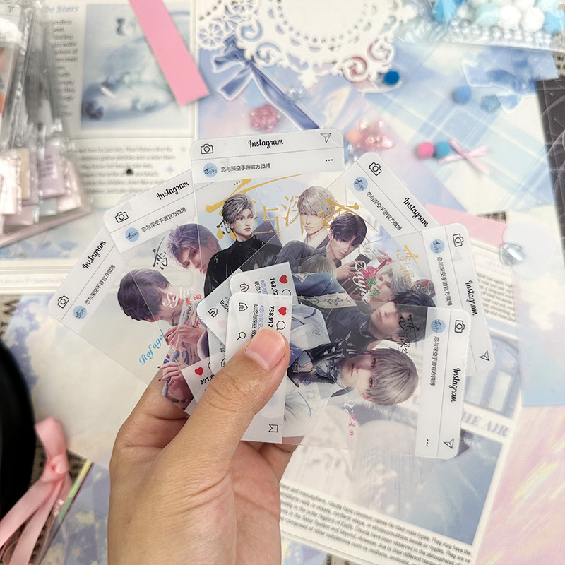 New Love and Deep Space PVC Transparent Card ACG Style Merchandise Shen Xing Returns to Qihu Li Shen Qin Che Pocket Photo Gift