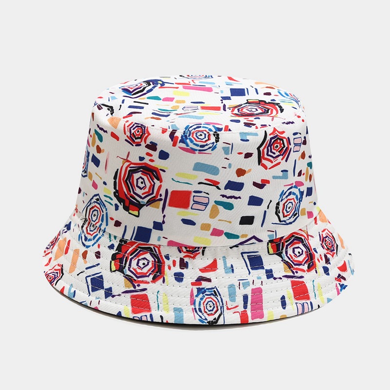 Women's Fashion Graffiti Double-sided Wide Eaves Bucket Hat display picture 22