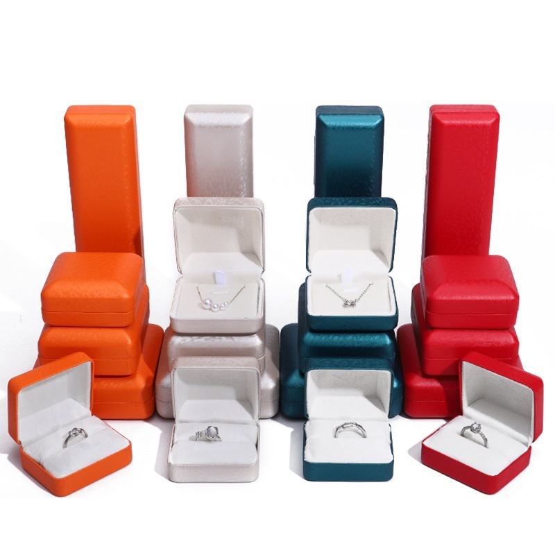 Caja de Cuero PU para Joyas de Cuero PU para Embalaje de Joyas y Anillos