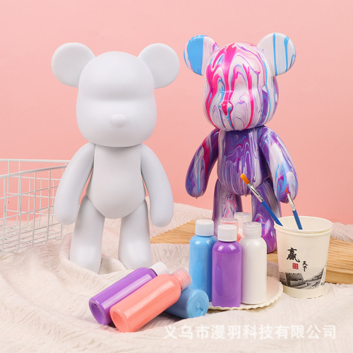 500ml large bottle of fluid paint wholesale diy fluid bear high gloss acrylic handmade fluid paint factory direct sale