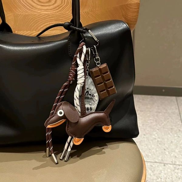 Salum dog chocolate dog white brown rope (black love buckle)