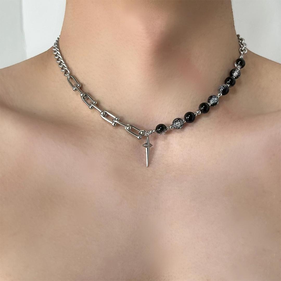 Fashion U Shape Titanium Steel Polishing Pendant Necklace 1 Piece