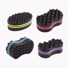 Cross-border double-sided wavy sponge brush oval curling iron tin foil dreadlocks beauty tool