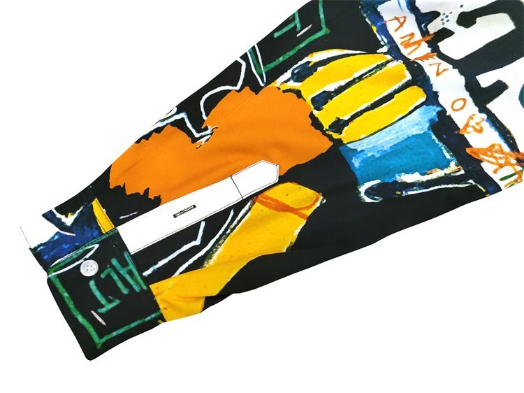Camicia casual uomo basquiat heaven tokyo a maniche lunghe_voghion.com