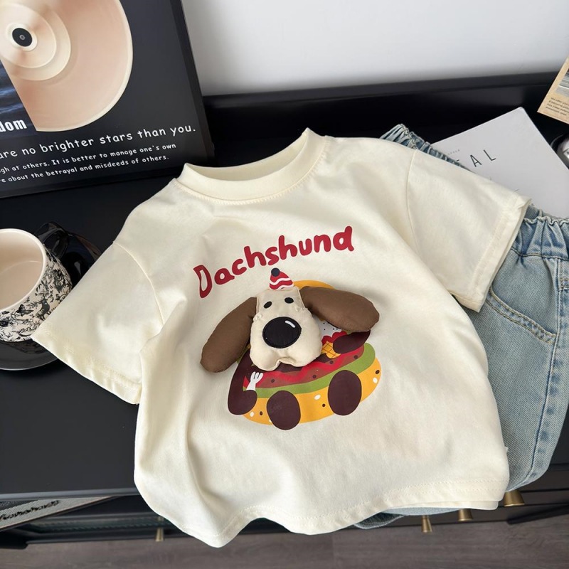 NT972-만화 강아지 티셔츠