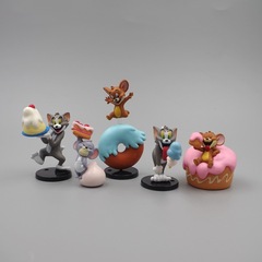 Cream dessert, Cat and Mouse Plush DIY Sticker Material Baking Cake Decoration