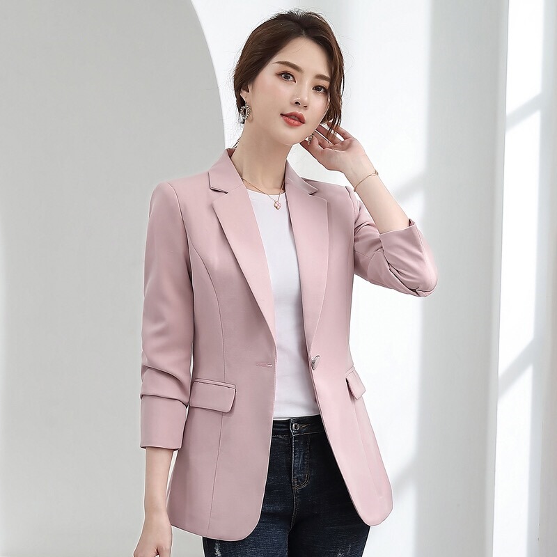 9576 Fashionable Small Suit Jacket for Women Spring & Fall New Korean Style Slim Elegant Casual Versatile Suit Jacket