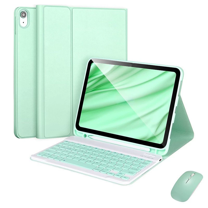 Клавиатурный чехол (совместимый с Apple) для iPad — съемная Bluetooth клавиатура + мышь, многоцветный