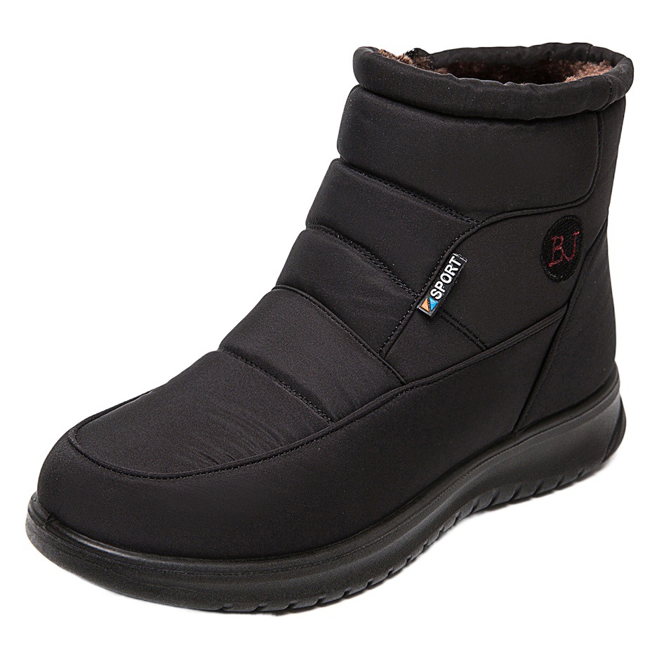 Saizialong nuevos zapatos acolchados de algodón casual de tacón bajo de invierno coreano botas de nieve cortas Tallas grandes zapatos mamá comercio exterior