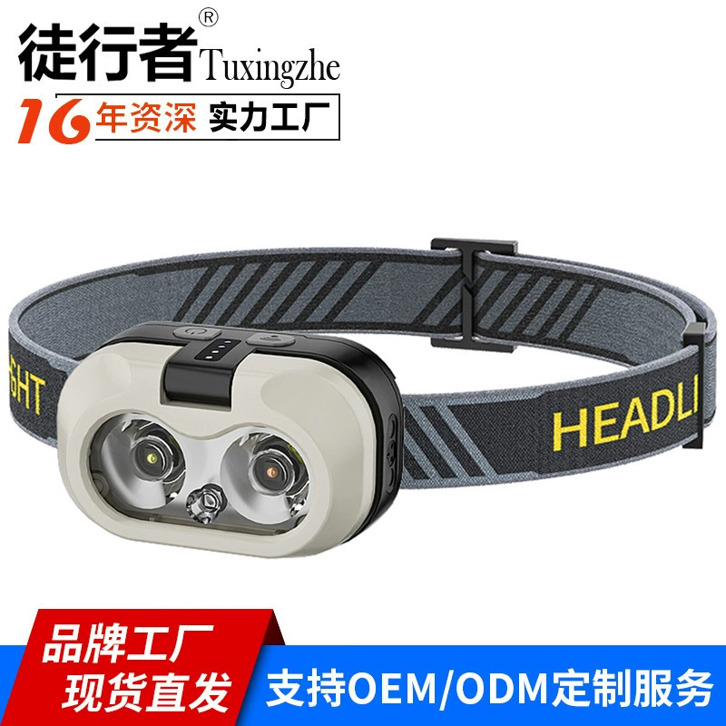 Наголовный сильный свет супер яркая фара уличная специальная Индукционная Шахтерская лампа длительная выносливость зарядное Освещение ночная рыбалка лампа