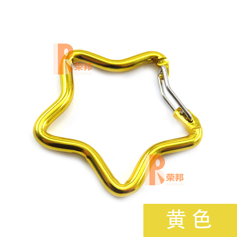 와이어 탄성 막대 다섯개 별 노란색