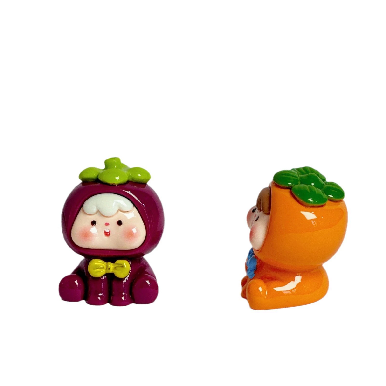 Three-dimensional fruit 2 generations 4 generations luminous solid resin ornament DIY resin accessories cute particles pairs and blind bags