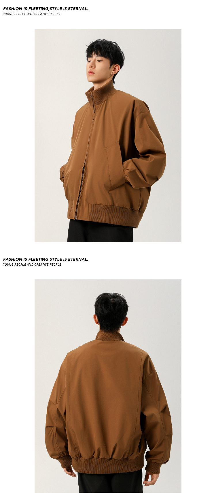 Men's American Retro Pilot Denim Jacket Minimalist Style Loose_voghion.com
