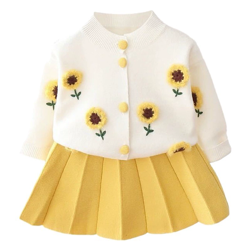 Поколение волос [Jin Yong] свитер для девочек, кардиган, Детский свитер, Женский комплект из двух предметов в иностранном стиле Bao