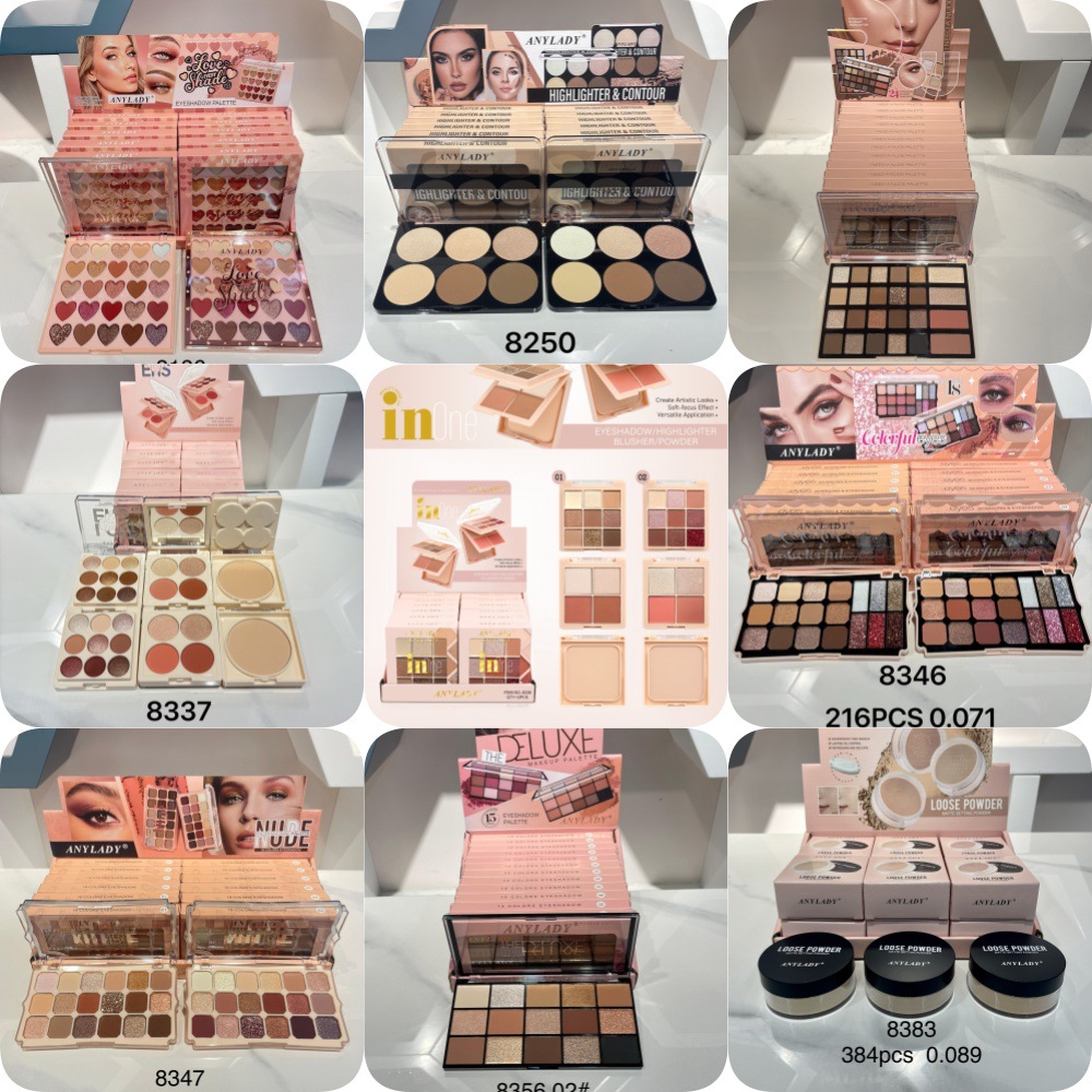 【ANYLADY】塑壳眼影腮红修容高光珠光哑光12个包装节庆妆